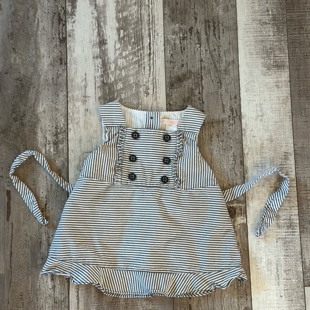 Janie and Jack Navy and White Striped Sleeveless Top